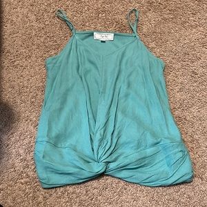 Cyan shirt, hippie rose brand, size small.